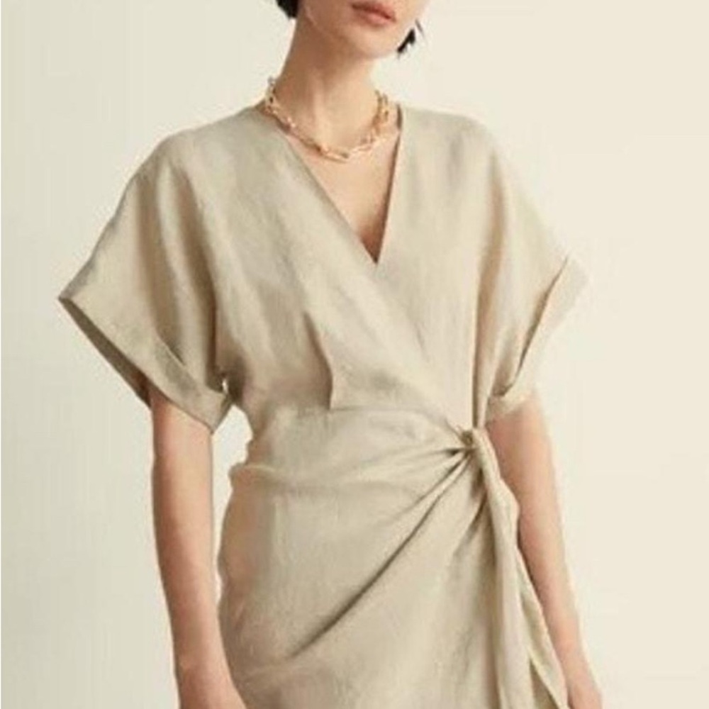 & Other Stories Sand Wrap Mini Dress